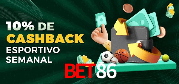 10% de bônus de cashback na BET86
